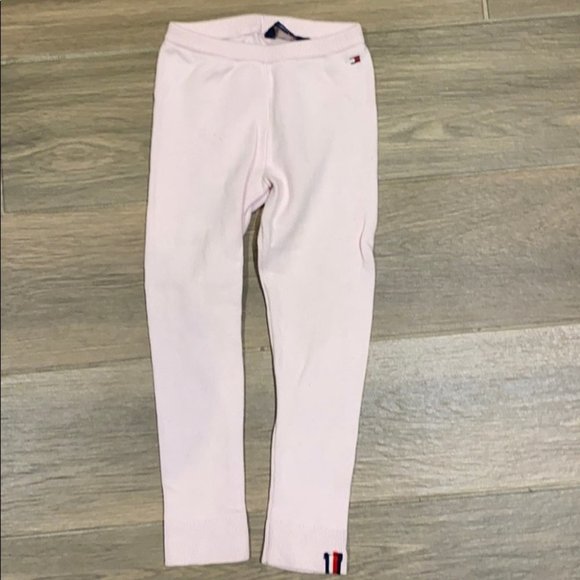 Tommy Hilfiger Kids Girl Knit Striped Cardigan Pink Leggings Outfit Size 2-3T - Picture 7 of 9